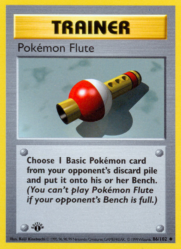 Pokemon Flute (86/102) (Shadowless) [Base Set 1st Edition] | Good Games North