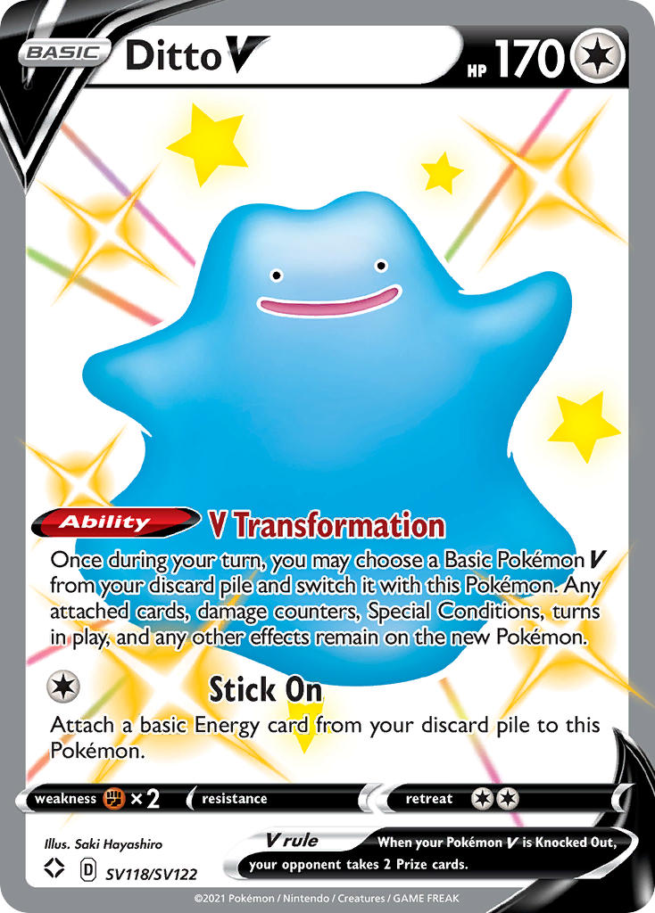 Ditto V (SV118/SV122) [Sword & Shield: Shining Fates] | Good Games North