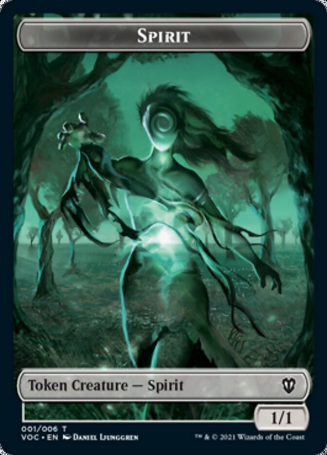 Spirit (001) // Spirit (002) Double-sided Token [Innistrad: Crimson Vow Commander Tokens] | Good Games North