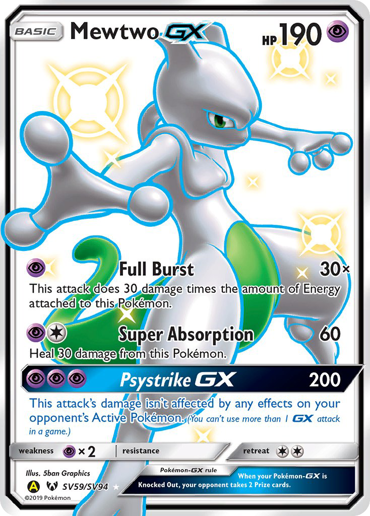 Mewtwo GX (SV59/SV94) [Sun & Moon: Hidden Fates - Shiny Vault] | Good Games North