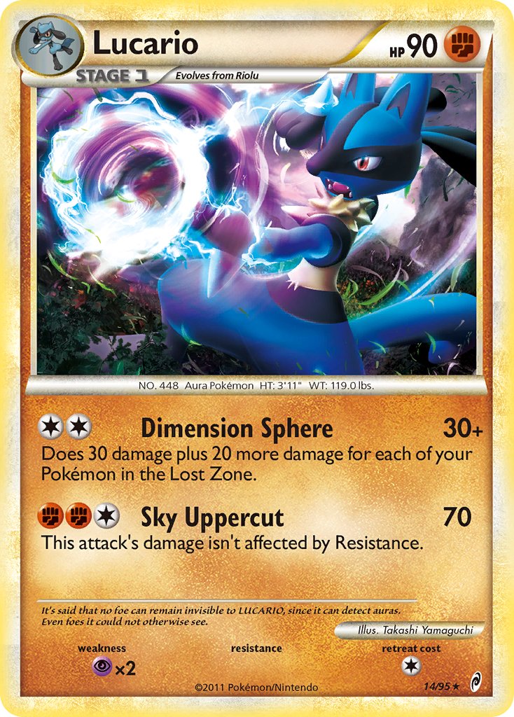 Lucario (14/95) (Theme Deck Exclusive) [HeartGold & SoulSilver: Call of Legends] | Good Games North