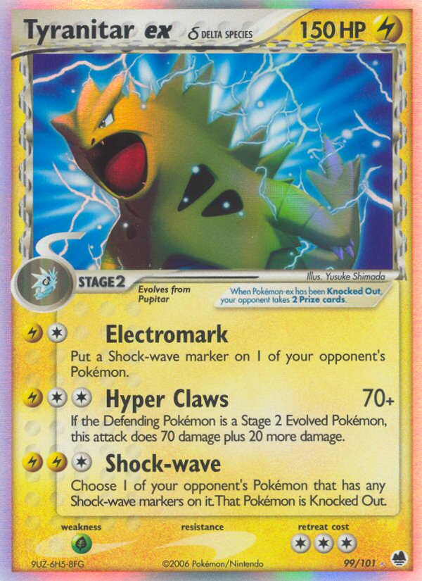 Tyranitar ex (99/101) (Delta Species) [EX: Dragon Frontiers] | Good Games North