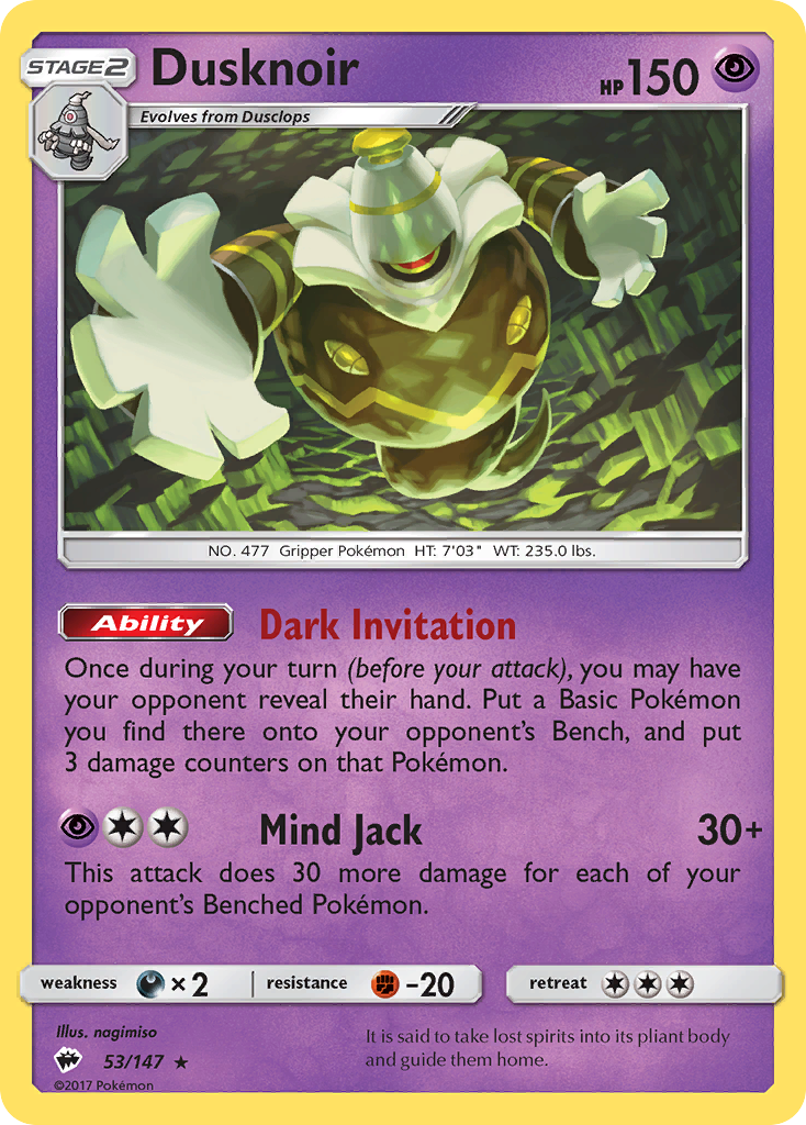Dusknoir (53/147) [Sun & Moon: Burning Shadows] | Good Games North