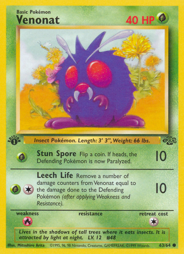 Venonat (63/64) [Jungle 1st Edition] | Good Games North