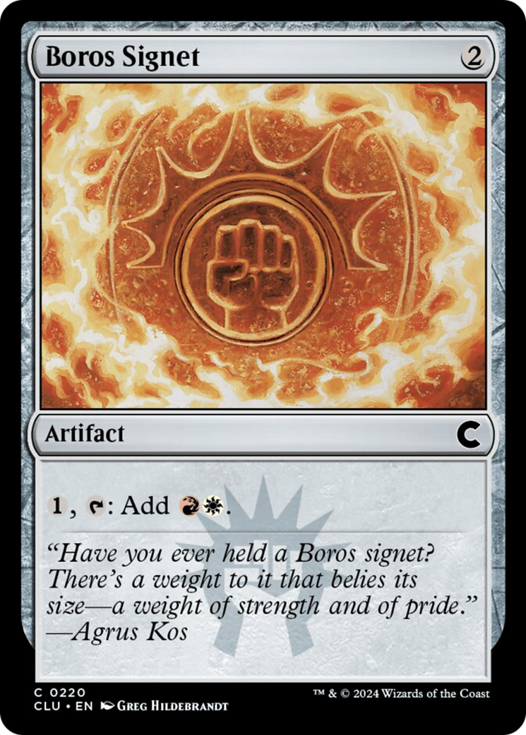 Boros Signet [Ravnica: Clue Edition] | Good Games North
