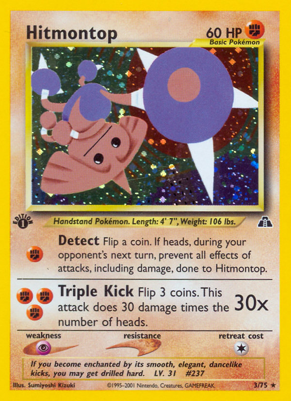 Hitmontop (3/75) [Neo Discovery 1st Edition] | Good Games North