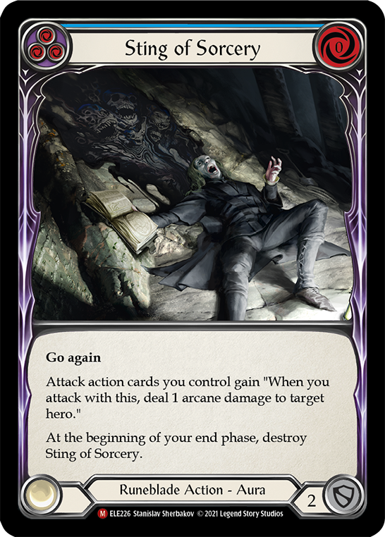 Sting of Sorcery [ELE226] (Tales of Aria)  1st Edition Rainbow Foil | Good Games North