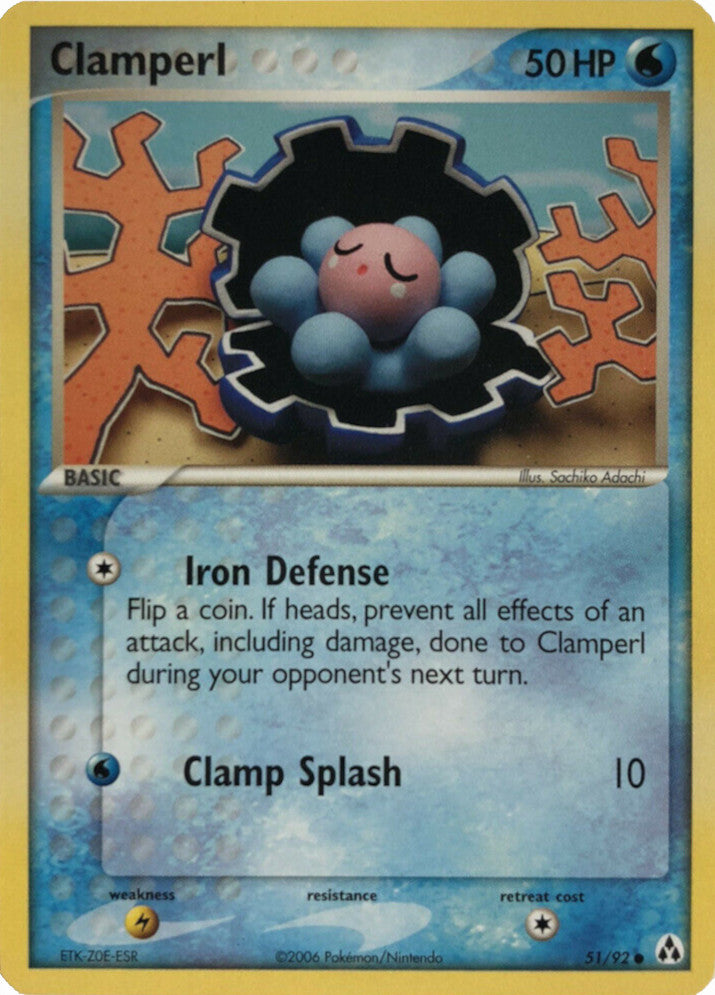 Clamperl (51/92) (Stamped) [EX: Legend Maker] | Good Games North