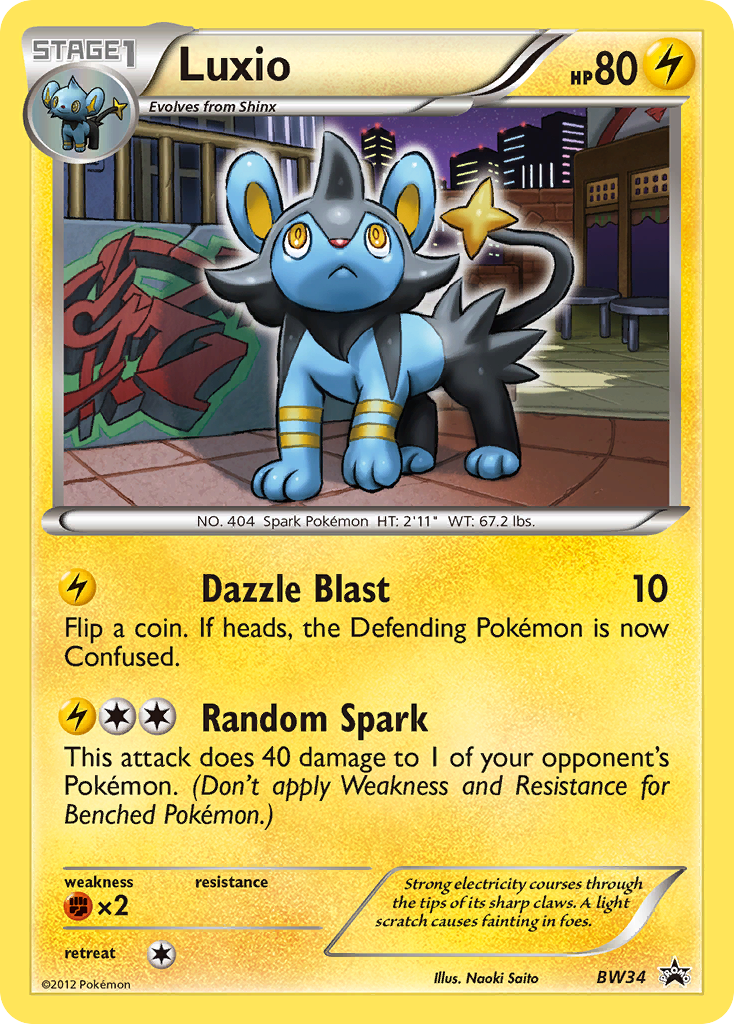 Luxio (BW34) [Black & White: Black Star Promos] | Good Games North