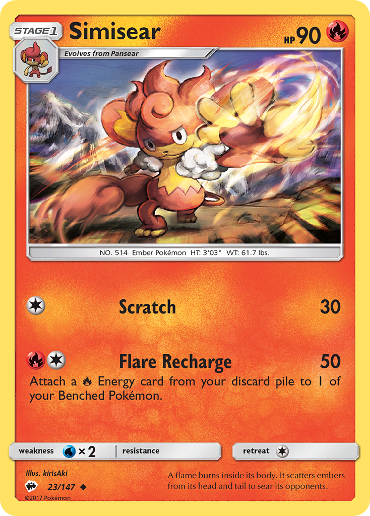 Simisear (23/147) [Sun & Moon: Burning Shadows] | Good Games North