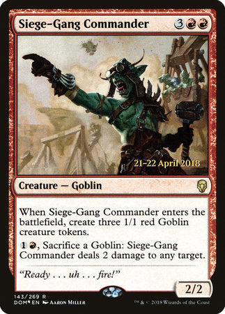 Siege-Gang Commander [Dominaria Promos] | Good Games North
