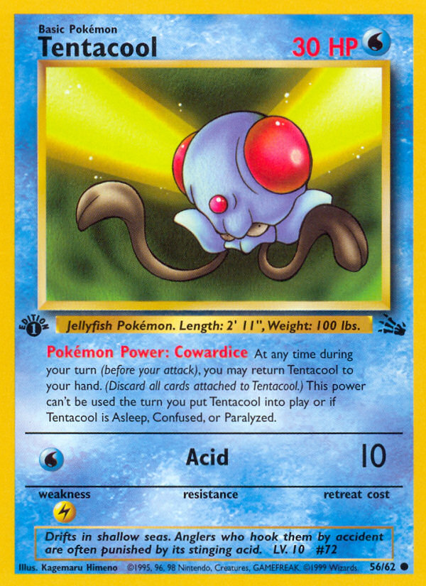 Tentacool (56/62) [Fossil 1st Edition] | Good Games North