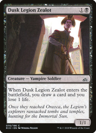 Dusk Legion Zealot [Rivals of Ixalan] | Good Games North