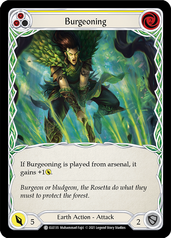 Burgeoning (Yellow) [ELE135] (Tales of Aria)  1st Edition Normal | Good Games North