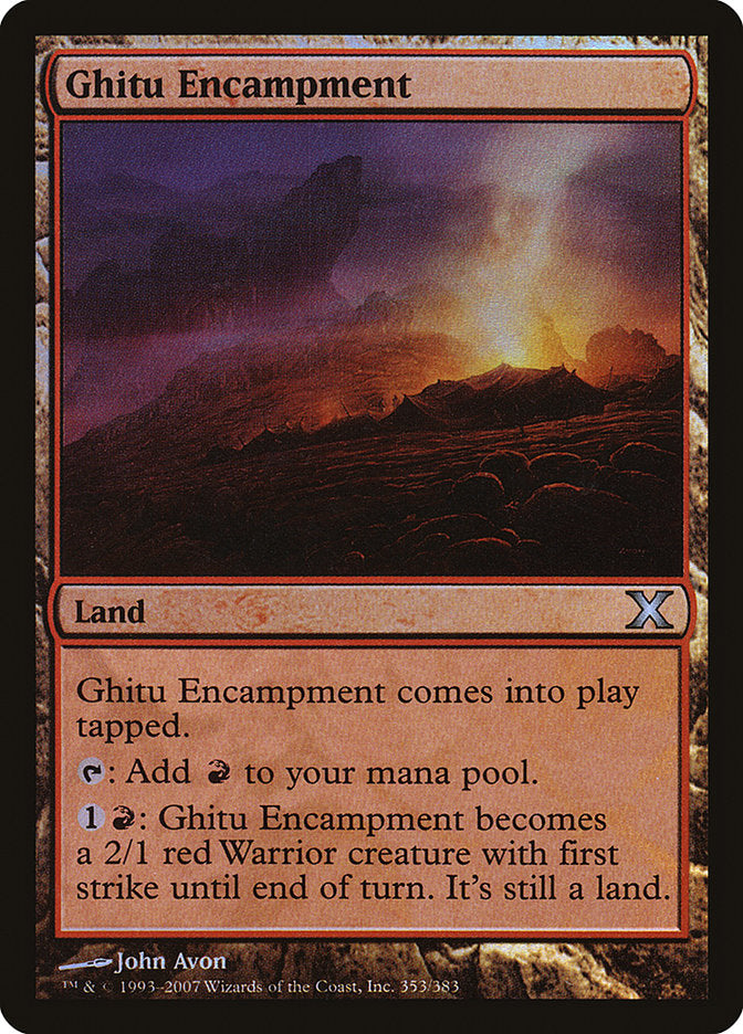 Ghitu Encampment (Premium Foil) [Tenth Edition] | Good Games North