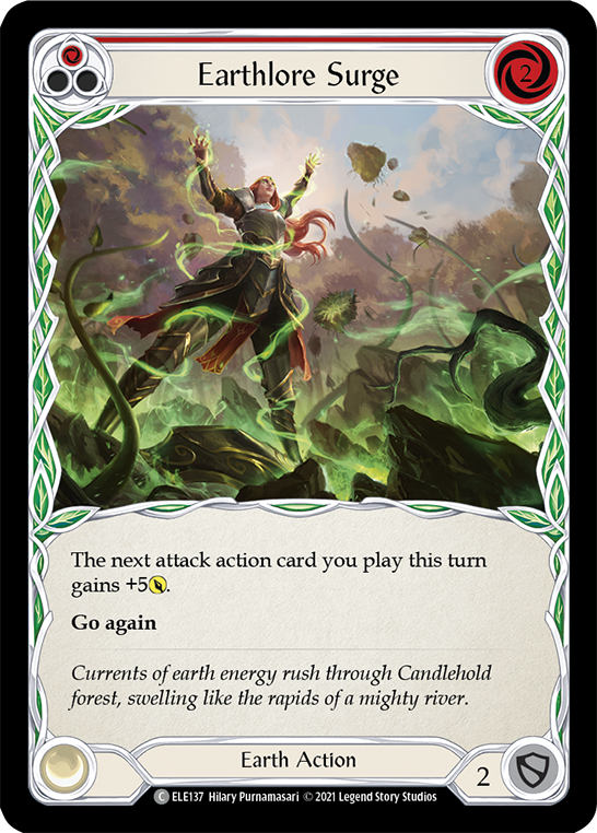 Earthlore Surge (Red) [ELE137] (Tales of Aria)  1st Edition Normal | Good Games North