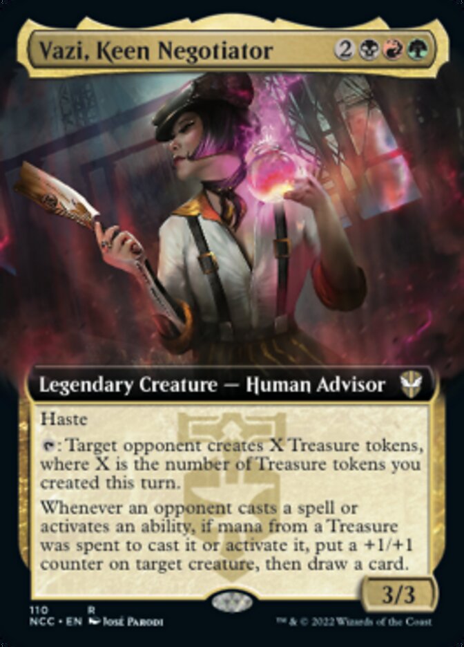 Vazi, Keen Negotiator (Extended Art) [Streets of New Capenna Commander] | Good Games North