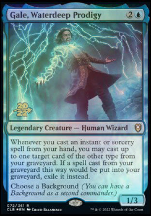 Gale, Waterdeep Prodigy [Commander Legends: Battle for Baldur's Gate Prerelease Promos] | Good Games North
