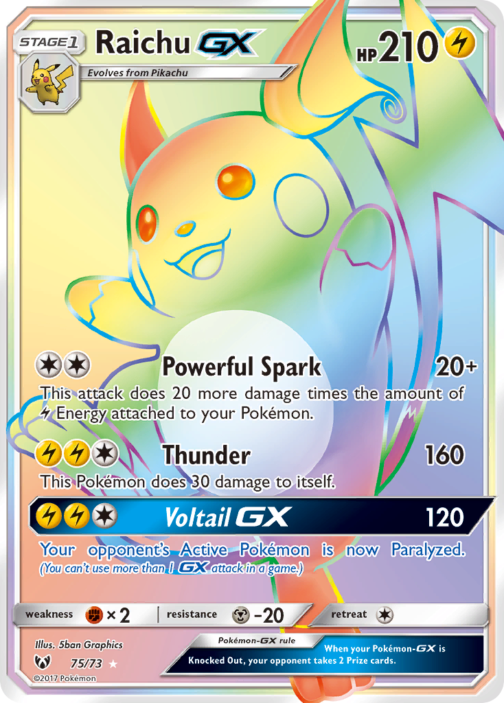 Raichu GX (75/73) [Sun & Moon: Shining Legends] | Good Games North