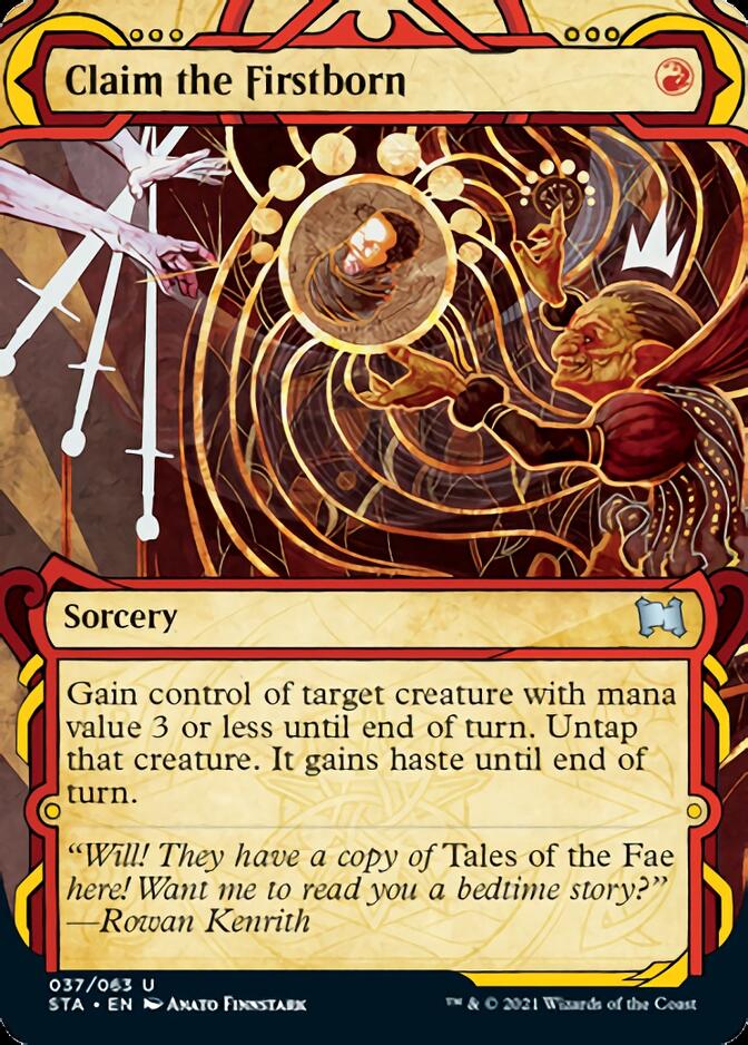 Claim the Firstborn (Etched Foil) [Strixhaven Mystical Archive] | Good Games North