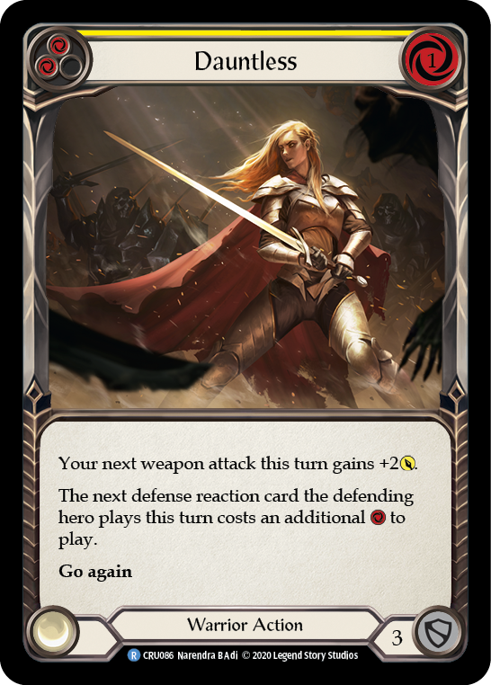Dauntless (Yellow) [CRU086] 1st Edition Rainbow Foil | Good Games North