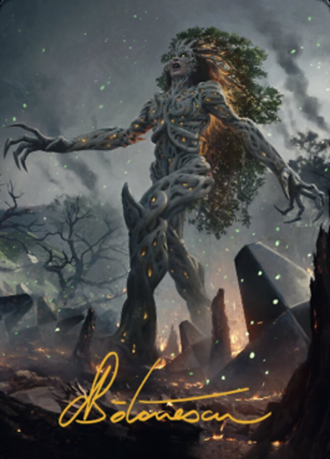 Titania, Gaea Incarnate Art Card (Gold-Stamped Signature) [The Brothers' War Art Series] | Good Games North