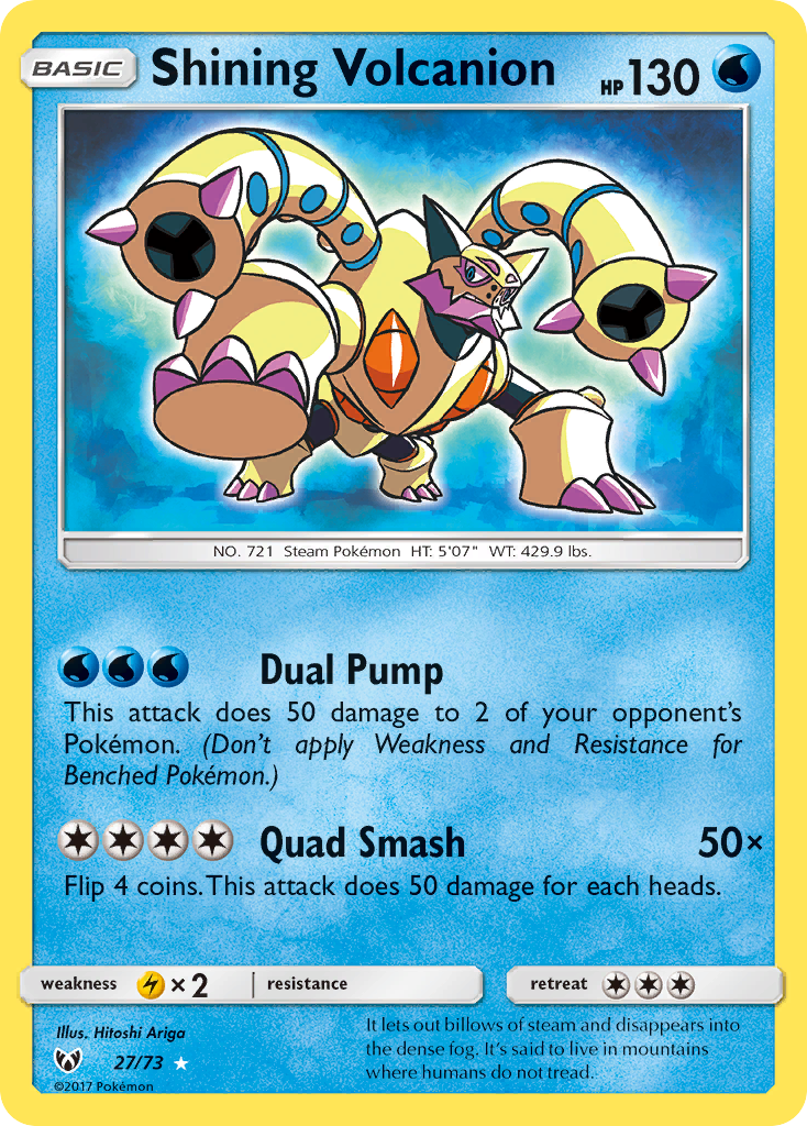 Shining Volcanion (27/73) [Sun & Moon: Shining Legends] | Good Games North