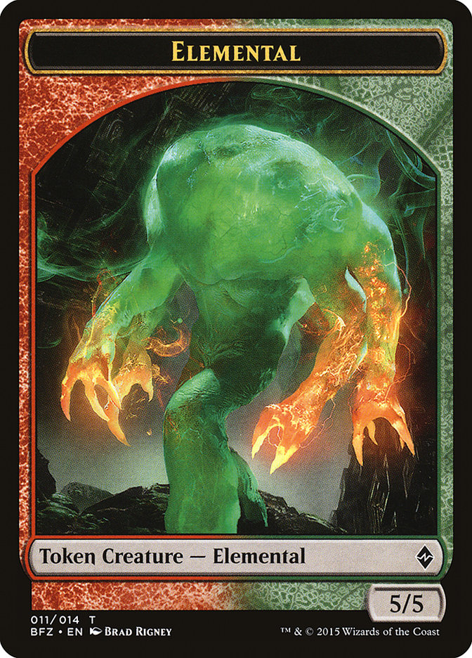 Elemental (011/014) [Battle for Zendikar Tokens] | Good Games North