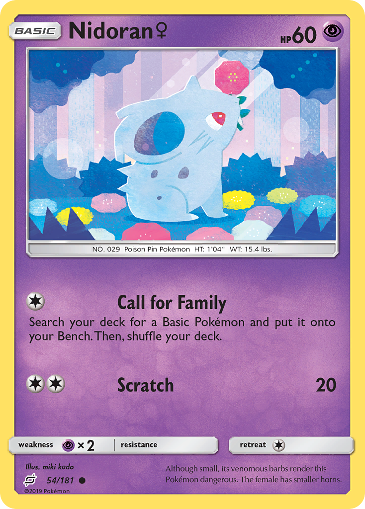 Nidoran (54/181) (Female) [Sun & Moon: Team Up] | Good Games North