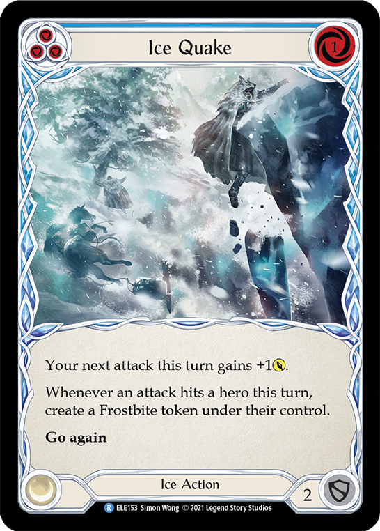Ice Quake (Blue) [ELE153] (Tales of Aria)  1st Edition Rainbow Foil | Good Games North