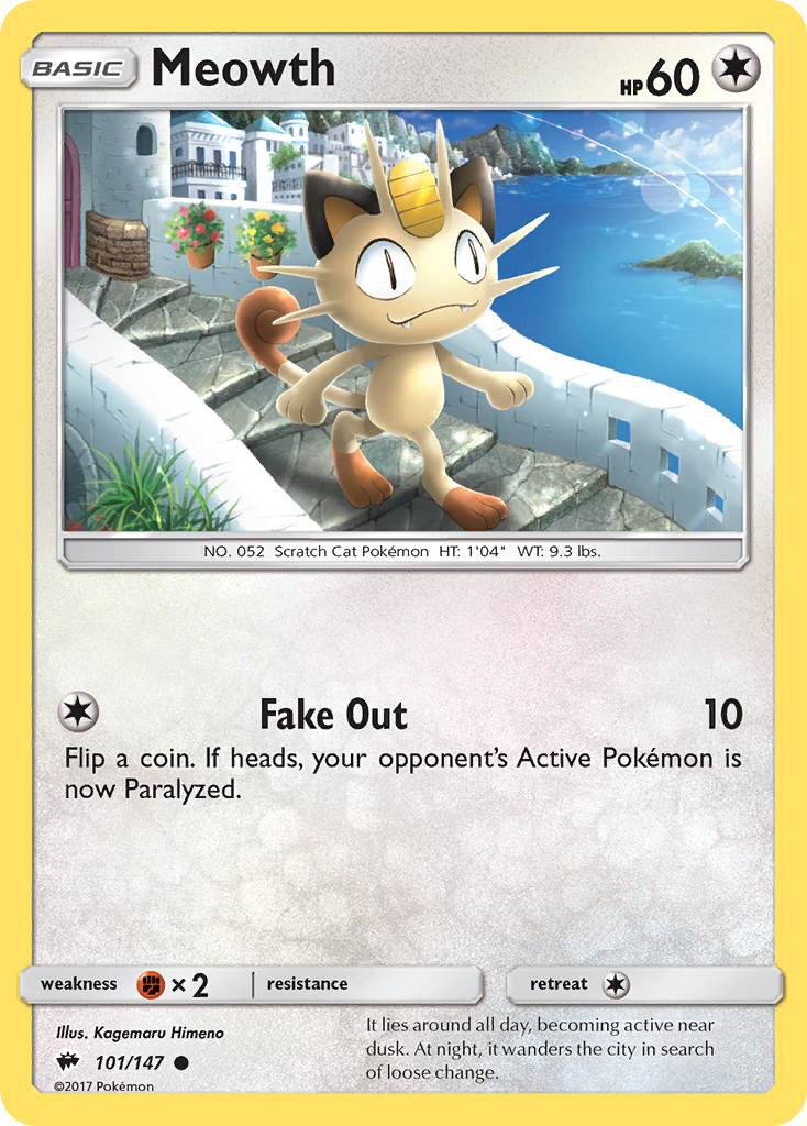 Meowth (101/147) [Sun & Moon: Burning Shadows] | Good Games North