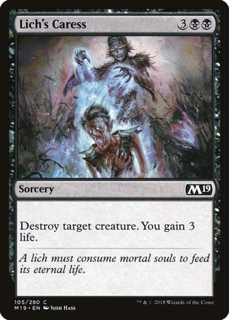 Lich's Caress [Core Set 2019] | Good Games North