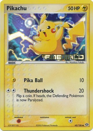 Pikachu (60/106) (Stamped) [EX: Emerald] | Good Games North