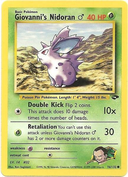 Giovanni's Nidoran (76/132) (Male) [Gym Challenge Unlimited] | Good Games North