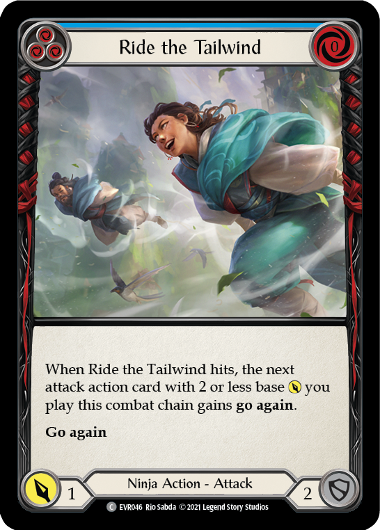 Ride the Tailwind (Blue) [EVR046] (Everfest)  1st Edition Rainbow Foil | Good Games North