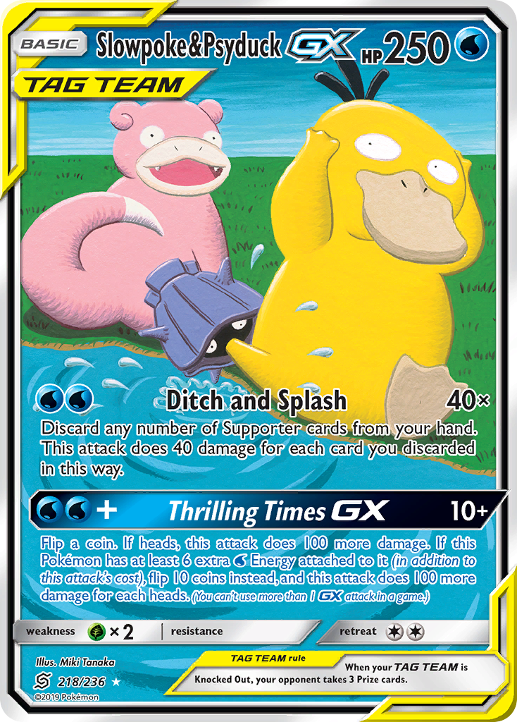 Slowpoke & Psyduck GX (218/236) [Sun & Moon: Unified Minds] | Good Games North