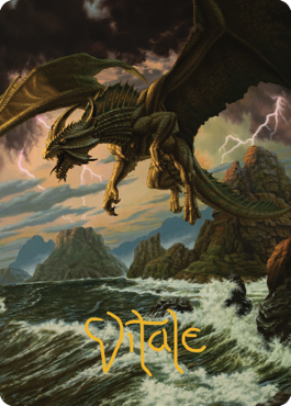 Ancient Bronze Dragon Art Card (03) (Gold-Stamped Signature) [Commander Legends: Battle for Baldur's Gate Art Series] | Good Games North