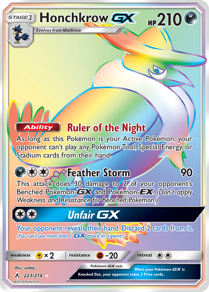 Honchkrow GX (223/214) [Sun & Moon: Unbroken Bonds] | Good Games North