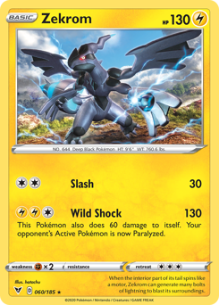 Zekrom (060/185) [Sword & Shield: Vivid Voltage] | Good Games North