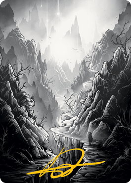 Mountain Art Card (Gold-Stamped Signature) [Innistrad: Midnight Hunt Art Series] | Good Games North