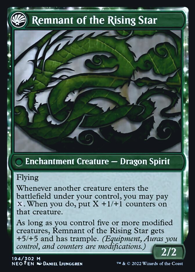 Jugan Defends the Temple // Remnant of the Rising Star [Kamigawa: Neon Dynasty Prerelease Promos] | Good Games North