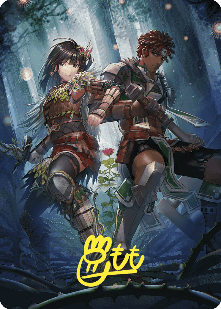 Defense of the Heart Art Card (Gold-Stamped Signature) [Wilds of Eldraine Art Series] | Good Games North