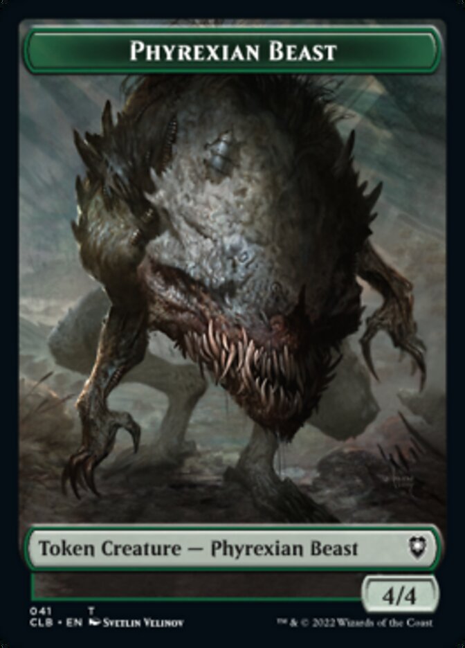 Phyrexian Beast // Wurm Double-sided Token [Commander Legends: Battle for Baldur's Gate Tokens] | Good Games North