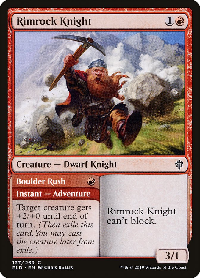 Rimrock Knight // Boulder Rush [Throne of Eldraine] | Good Games North