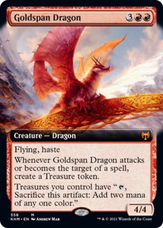 Goldspan Dragon (Extended Art) [Kaldheim] | Good Games North