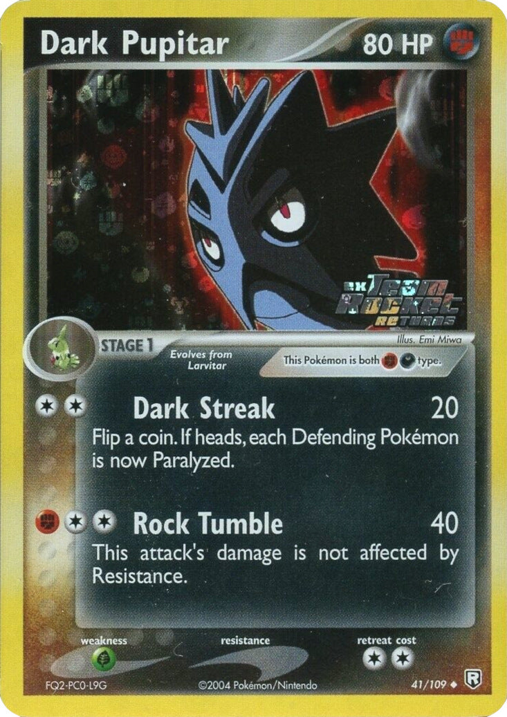 Dark Pupitar (41/109) (Stamped) [EX: Team Rocket Returns] | Good Games North