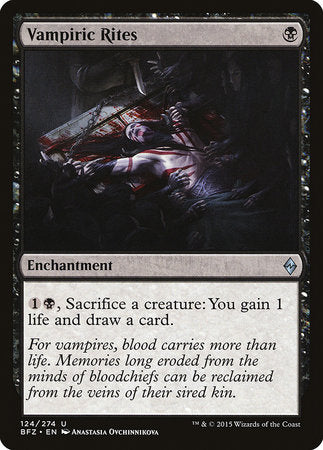 Vampiric Rites [Battle for Zendikar] | Good Games North