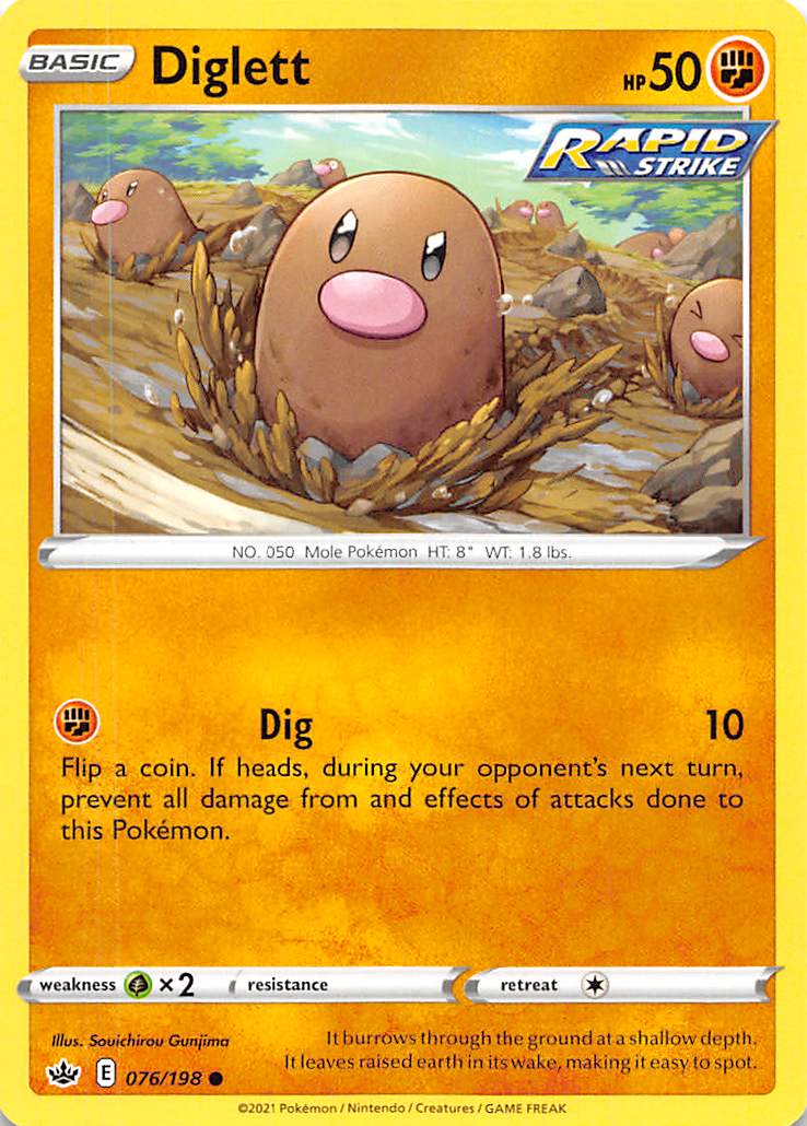 Diglett (076/198) [Sword & Shield: Chilling Reign] | Good Games North