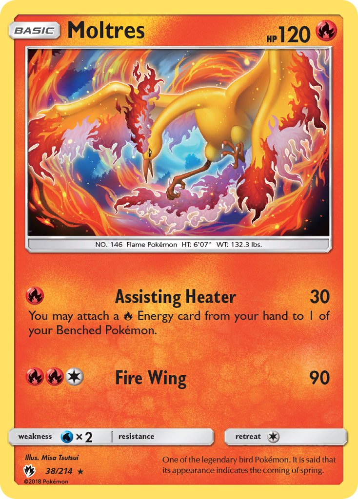 Moltres (38/214) (Let's Play, Eevee) Cracked Ice Holo) (Theme Deck Exclusive) [Sun & Moon: Lost Thunder] | Good Games North