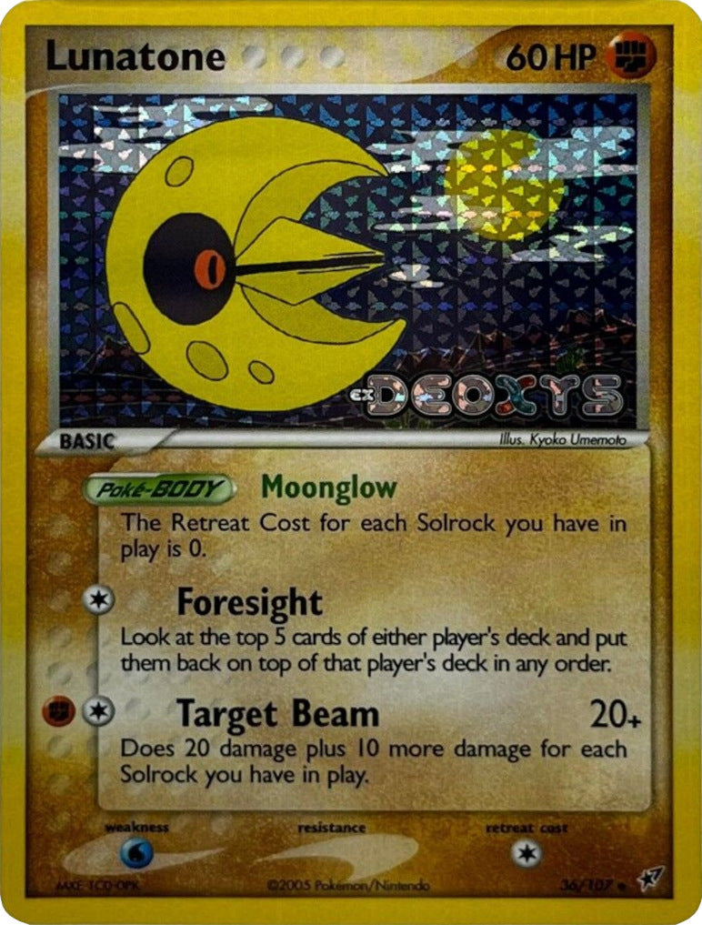 Lunatone (36/107) (Stamped) [EX: Deoxys] | Good Games North